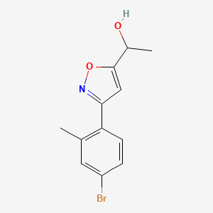 molecular formula C12H12BrNO2 B8225597 1-[3-(4-Bromo-2-methylphenyl)-1,2-oxazol-5-yl]ethanol 