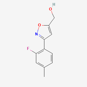 molecular formula C11H10FNO2 B8225604 [3-(2-Fluoro-4-methylphenyl)-1,2-oxazol-5-yl]methanol 