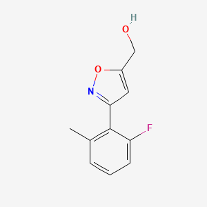 molecular formula C11H10FNO2 B8225632 [3-(2-Fluoro-6-methylphenyl)-1,2-oxazol-5-yl]methanol 