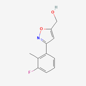 molecular formula C11H10FNO2 B8225650 [3-(3-Fluoro-2-methylphenyl)-1,2-oxazol-5-yl]methanol 