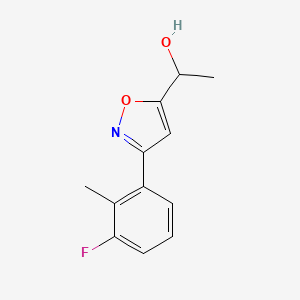 molecular formula C12H12FNO2 B8225651 1-[3-(3-Fluoro-2-methylphenyl)-1,2-oxazol-5-yl]ethanol 