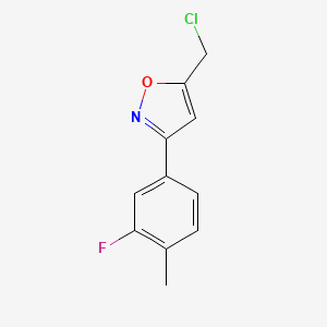 5-(Chloromethyl)-3-(3-fluoro-4-methylphenyl)-1,2-oxazole