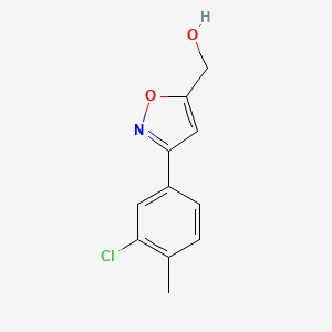 molecular formula C11H10ClNO2 B8225800 [3-(3-Chloro-4-methylphenyl)-1,2-oxazol-5-yl]methanol 