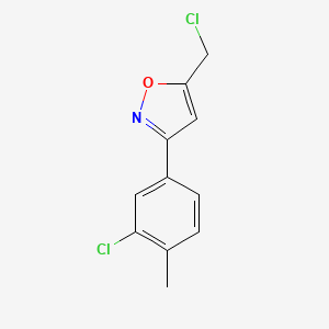 molecular formula C11H9Cl2NO B8225809 5-(Chloromethyl)-3-(3-chloro-4-methylphenyl)-1,2-oxazole 