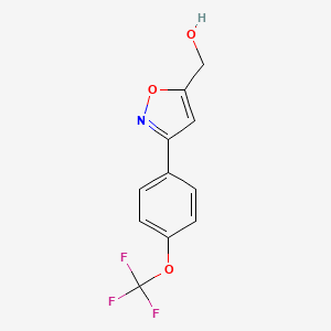 [3-[4-(Trifluoromethoxy)phenyl]-1,2-oxazol-5-yl]methanol