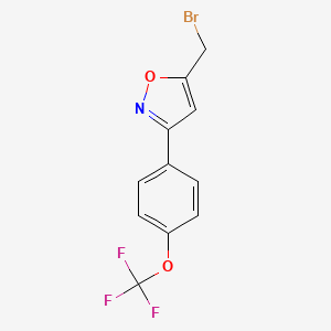 5-(Bromomethyl)-3-[4-(trifluoromethoxy)phenyl]-1,2-oxazole