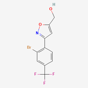 [3-[2-Bromo-4-(trifluoromethyl)phenyl]-1,2-oxazol-5-yl]methanol