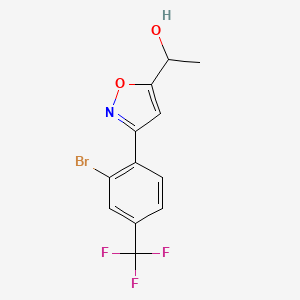 1-[3-[2-Bromo-4-(trifluoromethyl)phenyl]-1,2-oxazol-5-yl]ethanol