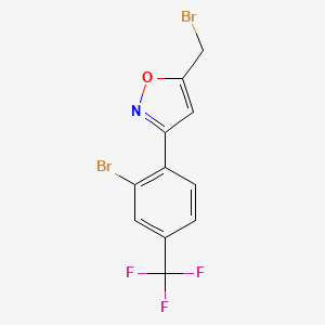 5-(Bromomethyl)-3-[2-bromo-4-(trifluoromethyl)phenyl]-1,2-oxazole