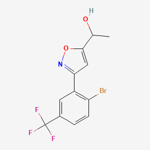 1-[3-[2-Bromo-5-(trifluoromethyl)phenyl]-1,2-oxazol-5-yl]ethanol