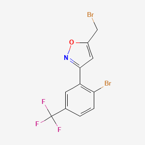 5-(Bromomethyl)-3-[2-bromo-5-(trifluoromethyl)phenyl]-1,2-oxazole