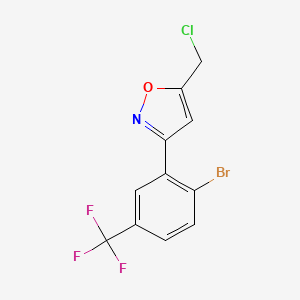 3-[2-Bromo-5-(trifluoromethyl)phenyl]-5-(chloromethyl)-1,2-oxazole