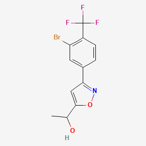 1-[3-[3-Bromo-4-(trifluoromethyl)phenyl]-1,2-oxazol-5-yl]ethanol