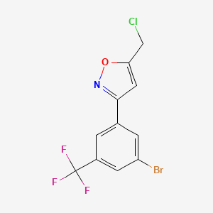 3-[3-Bromo-5-(trifluoromethyl)phenyl]-5-(chloromethyl)-1,2-oxazole