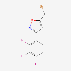 molecular formula C10H5BrF3NO B8226045 5-(Bromomethyl)-3-(2,3,4-trifluorophenyl)-1,2-oxazole 