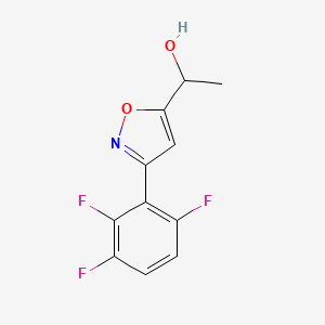 molecular formula C11H8F3NO2 B8226057 1-[3-(2,3,6-Trifluorophenyl)-1,2-oxazol-5-yl]ethanol 