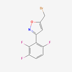 molecular formula C10H5BrF3NO B8226062 5-(Bromomethyl)-3-(2,3,6-trifluorophenyl)-1,2-oxazole 