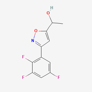 molecular formula C11H8F3NO2 B8226076 1-[3-(2,3,5-Trifluorophenyl)-1,2-oxazol-5-yl]ethanol 