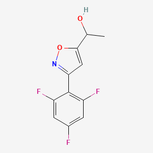 molecular formula C11H8F3NO2 B8226082 1-[3-(2,4,6-Trifluorophenyl)-1,2-oxazol-5-yl]ethanol 