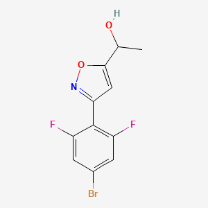 1-[3-(4-Bromo-2,6-difluorophenyl)-1,2-oxazol-5-yl]ethanol