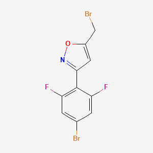 molecular formula C10H5Br2F2NO B8226104 3-(4-Bromo-2,6-difluorophenyl)-5-(bromomethyl)-1,2-oxazole 