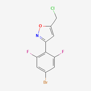 molecular formula C10H5BrClF2NO B8226106 3-(4-Bromo-2,6-difluorophenyl)-5-(chloromethyl)-1,2-oxazole 