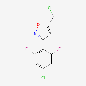 3-(4-Chloro-2,6-difluorophenyl)-5-(chloromethyl)-1,2-oxazole
