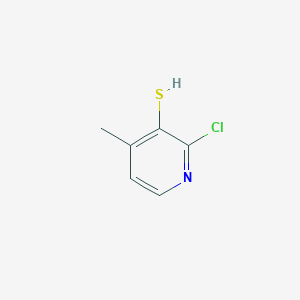 molecular formula C6H6ClNS B8226153 2-Chloro-4-methylpyridine-3-thiol 