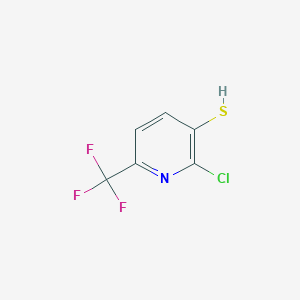molecular formula C6H3ClF3NS B8226165 2-Chloro-6-(trifluoromethyl)pyridine-3-thiol 