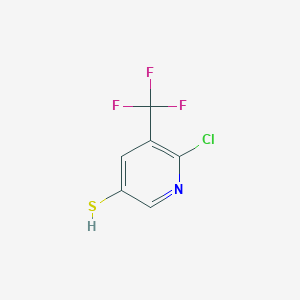 molecular formula C6H3ClF3NS B8226189 6-Chloro-5-(trifluoromethyl)pyridine-3-thiol 