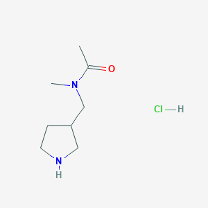 molecular formula C8H17ClN2O B8226212 N-Methyl-N-(pyrrolidin-3-ylmethyl)acetamide HCl 