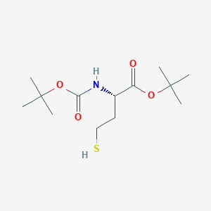 molecular formula C13H25NO4S B8226280 (S)-Tert-butyl 2-(tert-butoxycarbonylamino)-4-mercaptobutanoate 