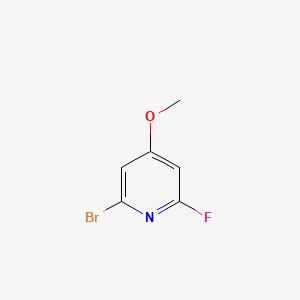 molecular formula C6H5BrFNO B8226293 2-Bromo-6-fluoro-4-methoxypyridine 