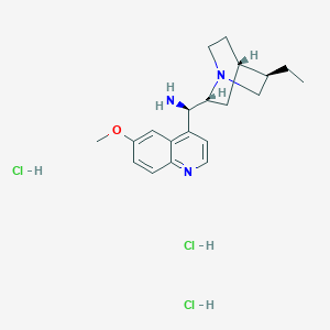 molecular formula C20H30Cl3N3O B8226312 (R)-((1S,2R,4S,5R)-5-ethylquinuclidin-2-yl)(6-methoxyquinolin-4-yl)methanamine trihydrochloride 