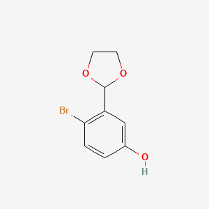 4-Bromo-3-(1,3-dioxolan-2-yl)phenol