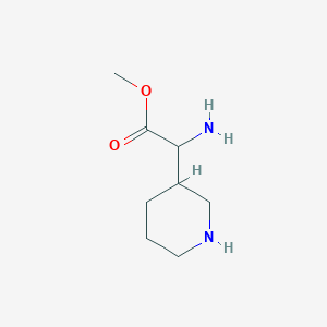 molecular formula C8H16N2O2 B8226333 Methyl 2-amino-2-(piperidin-3-yl)acetate 