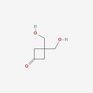 molecular formula C6H10O3 B8226369 3,3-Bis(hydroxymethyl)cyclobutan-1-one 