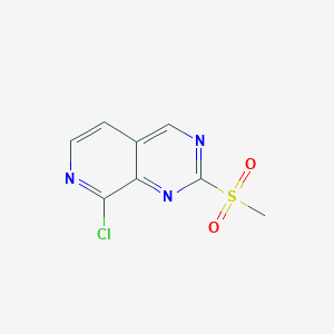 molecular formula C8H6ClN3O2S B8226413 8-氯-2-(甲磺酰基)吡啶并[3,4-d]嘧啶 