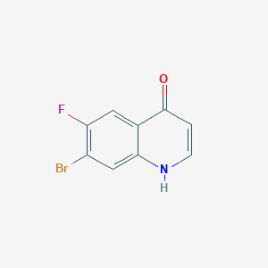 molecular formula C9H5BrFNO B8226417 7-Bromo-6-fluoroquinolin-4-ol 