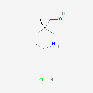 molecular formula C7H16ClNO B8226423 (R)-(3-Methylpiperidin-3-yl)methanol hydrochloride 