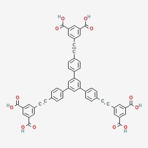 molecular formula C54H30O12 B8226436 1,3,5-Tris(4-(3,5-dicarboxyphenylethynyl)phenyl)benzene 