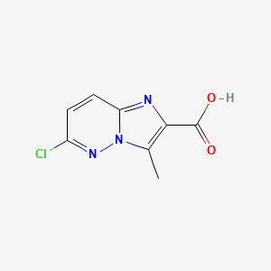 molecular formula C8H6ClN3O2 B8226438 6-Chloro-3-methylimidazo[1,2-b]pyridazine-2-carboxylic acid 
