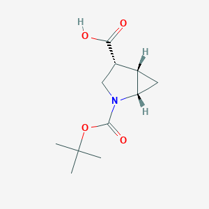 molecular formula C11H17NO4 B8226451 (1S,4R,5S)-2-(tert-Butoxycarbonyl)-2-azabicyclo[3.1.0]hexane-4-carboxylic acid 