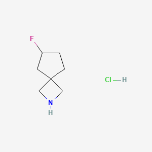 molecular formula C7H13ClFN B8226493 6-Fluoro-2-azaspiro[3.4]octane hydrochloride 