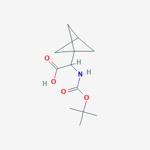 molecular formula C12H19NO4 B8226505 2-(Bicyclo[1.1.1]pentan-1-yl)-2-((tert-butoxycarbonyl)amino)acetic acid 