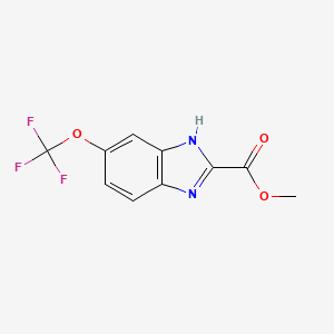 molecular formula C10H7F3N2O3 B8226522 Methyl 6-(trifluoromethoxy)-1H-benzo[d]imidazole-2-carboxylate 