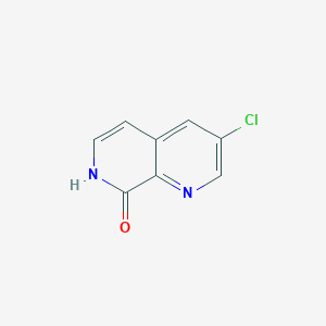 molecular formula C8H5ClN2O B8226557 3-Chloro-1,7-naphthyridin-8(7H)-one 