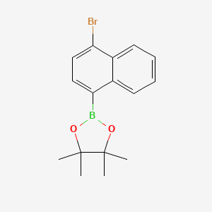 molecular formula C16H18BBrO2 B8226593 2-(4-Bromonaphthalen-1-YL)-4,4,5,5-tetramethyl-1,3,2-dioxaborolane 