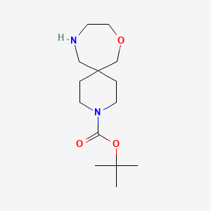 molecular formula C14H26N2O3 B8226594 tert-Butyl 8-oxa-3,11-diazaspiro[5.6]dodecane-3-carboxylate 
