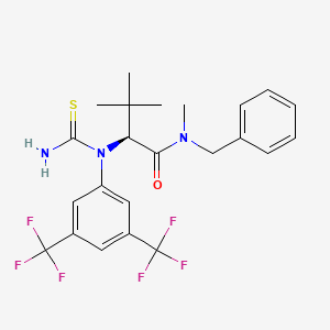 molecular formula C23H25F6N3OS B8226616 (S)-N-benzyl-2-(1-(3,5-bis(trifluoromethyl)phenyl)thioureido)-N,3,3-trimethylbutanamide 